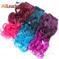 Curly Clip In Hair Extensions 5 Clips Hairpiece Body Wave Synthetic Hair Extension Supplier